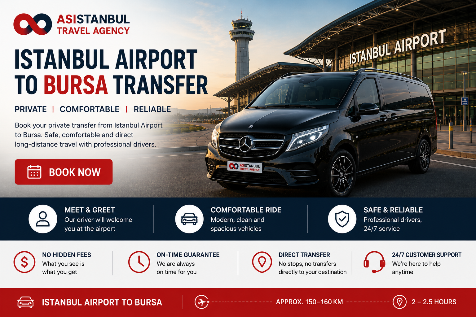 Istanbul Airport to Bursa Transfer | Private VIP Service