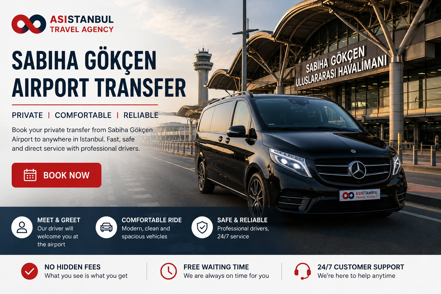 Sabiha Gökçen Airport Transfer | Private VIP Istanbul Transfer