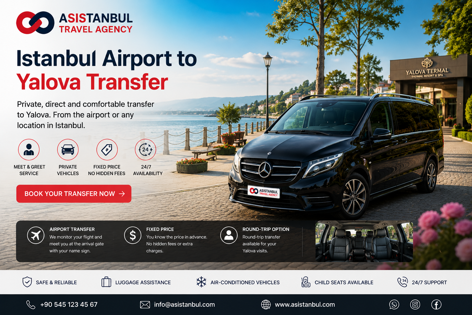 Istanbul Airport to Yalova Transfer | Private VIP Service